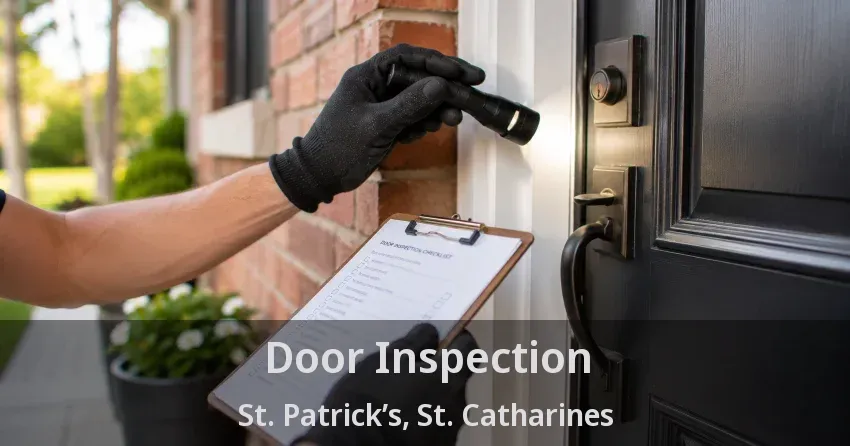 Door Inspection St. Patrick’s, St. Catharines - ON