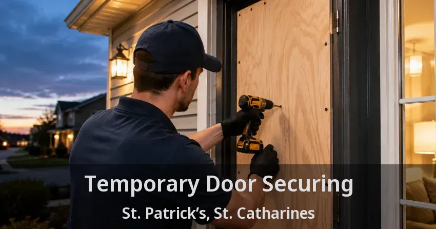 Temporary Door Securing St. Patrick’s, St. Catharines - ON