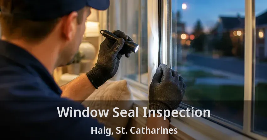 Window Seal Inspection Haig, St. Catharines - ON