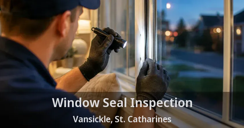 Window Seal Inspection Vansickle, St. Catharines - ON