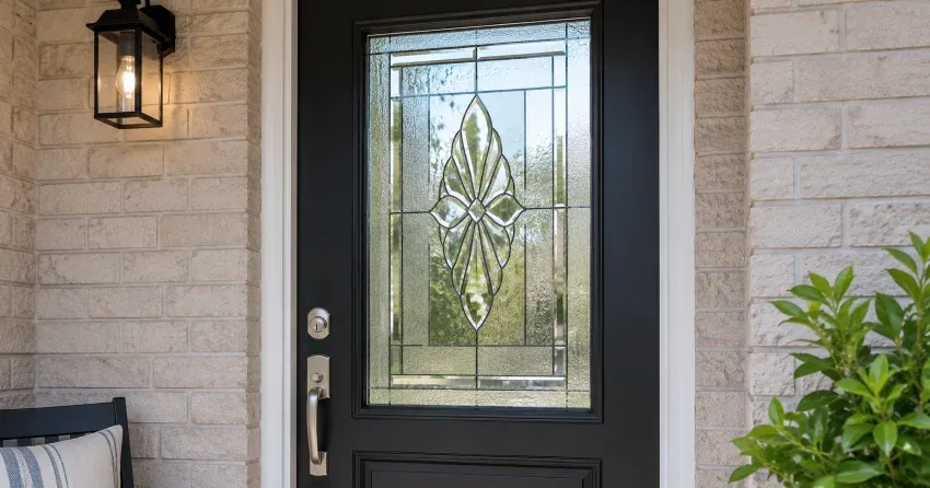 technician replacing a cracked decorative glass panel in Facer, St. Catharines