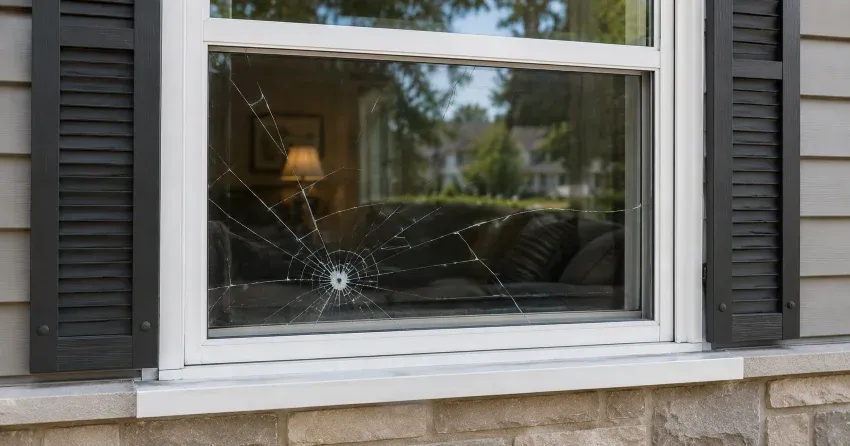 technician measuring window opening for emergency glass replacement Facer, St. Catharines