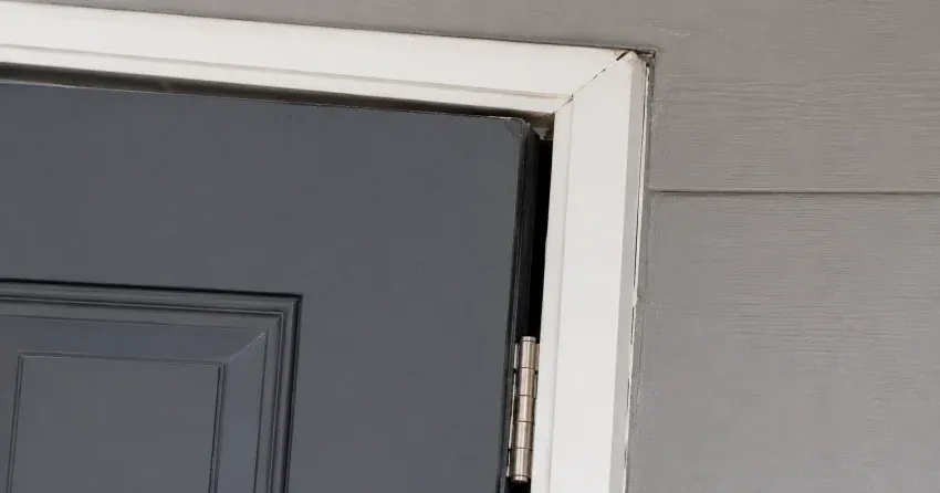 technician tightening a loose door hinge in Fitzgerald, St. Catharines
